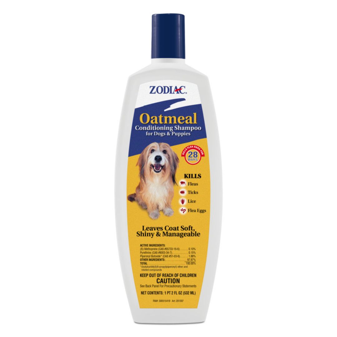 Zodiac Oatmeal Conditioning Shampoo for Dogs  Puppies 18 oz