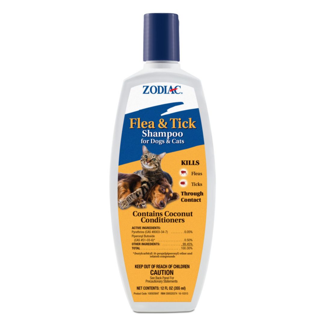 Zodiac Flea and Tick Shampoo for Dogs and Cats 12 oz