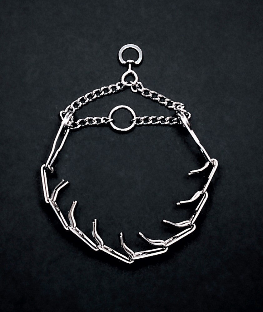 Titan Prong Training Dog Collar Nickel, Chrome 2.0 MM X 14 in. <44 lbs.