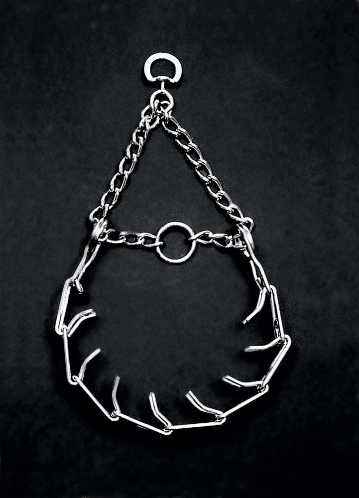 Titan Prong Training Dog Collar Nickel, Chrome 3.0 Mm X 18 in. <88 lbs.