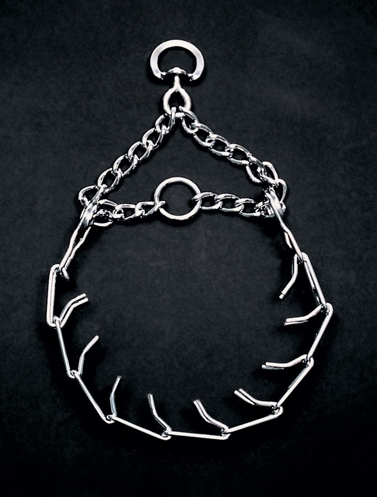 Titan Prong Training Dog Collar Nickel, Chrome 3.3 Mm X 20 in. <88 lbs.