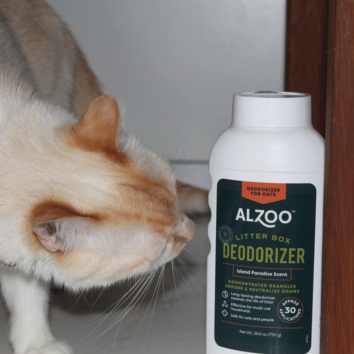 Alzoo Mineral-Based Litter Deodorizer Island Paradise 26.6oz.
