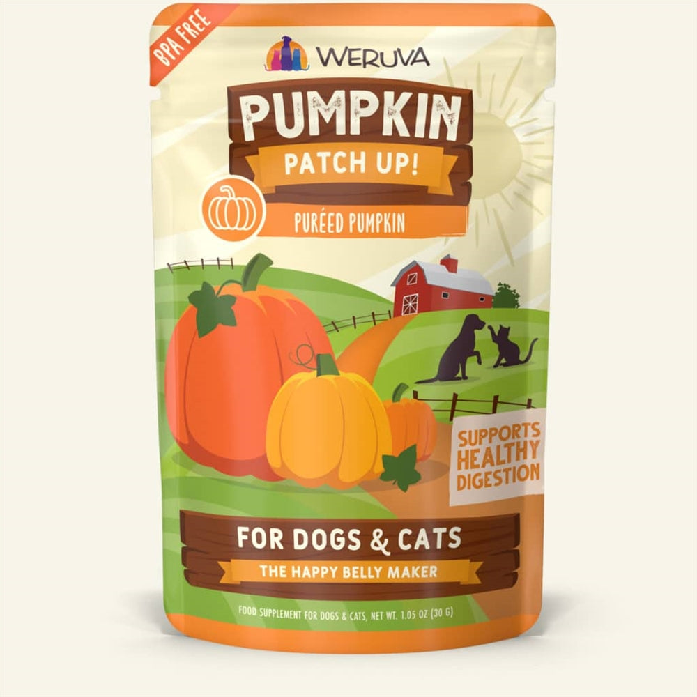 Weruva Dog/Cat Pureed Pumpkin Supplement 1.05oz. Pouch (Case of 12)