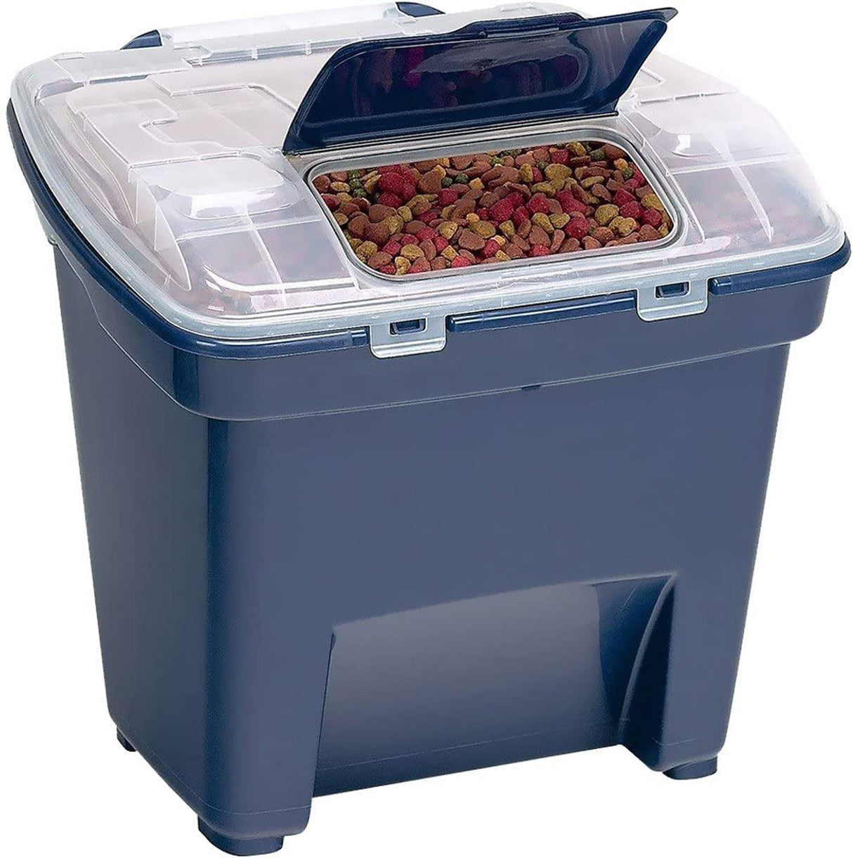 Bergan Smart Storage Food Bin Navy-Large holds up to 50 lbs.