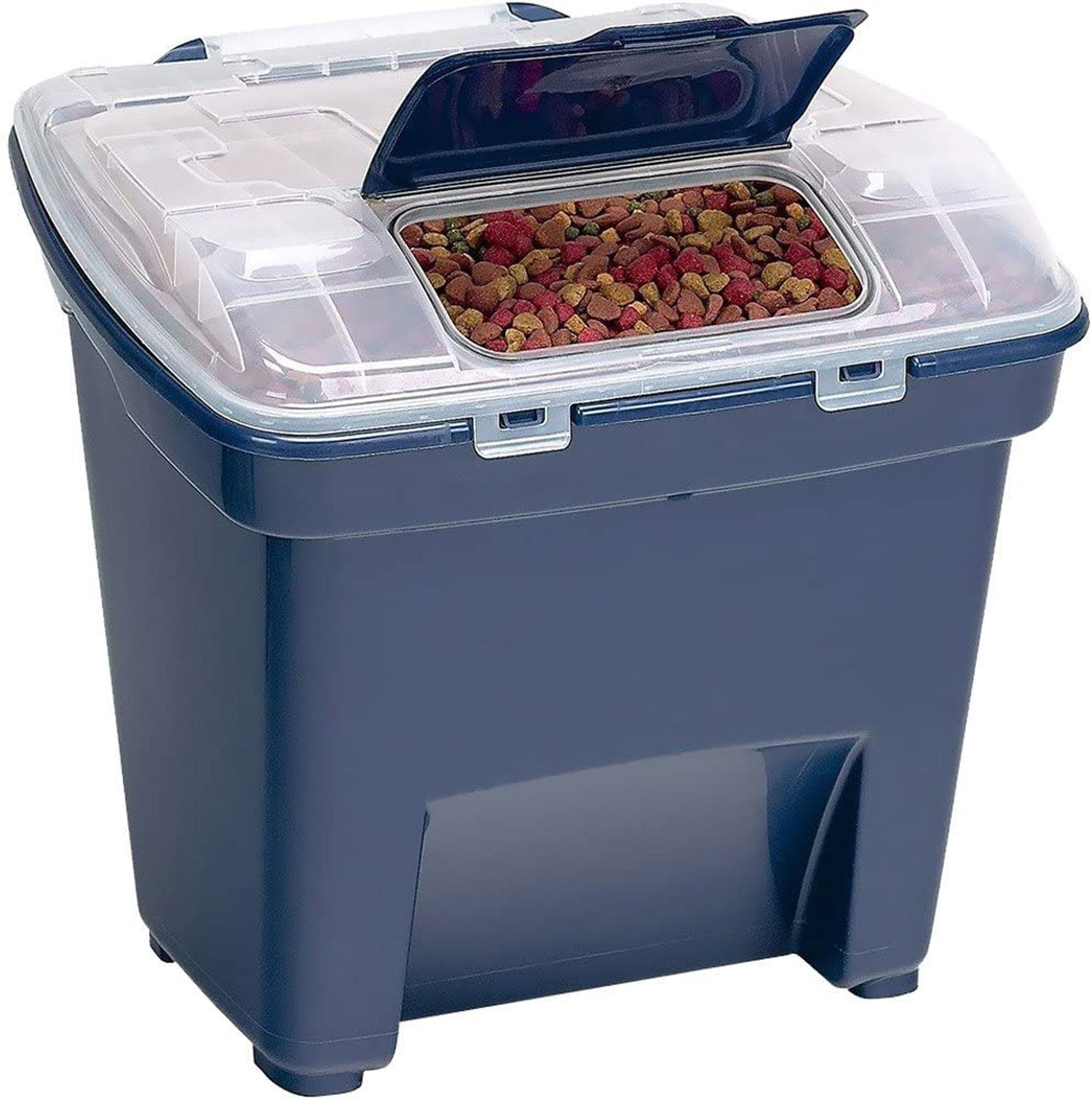 Bergan Smart Storage Food Bin Navy-Large holds up to 50 lbs.