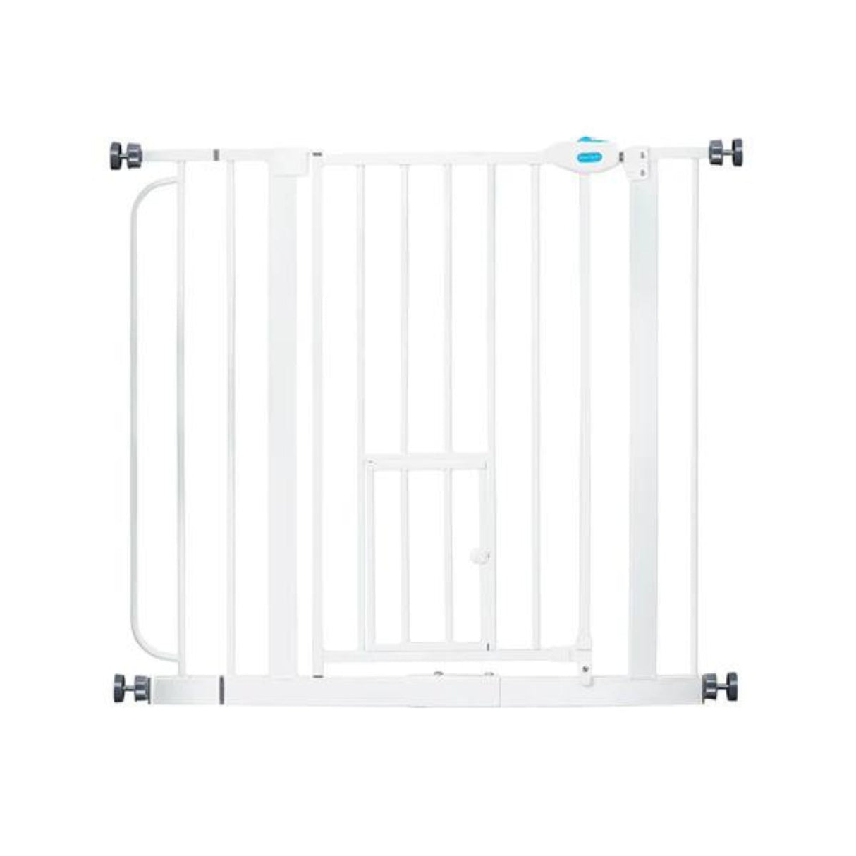 Carlson Extra Wide Pet Gate with Small Pet Door White 29-39 X 30in.