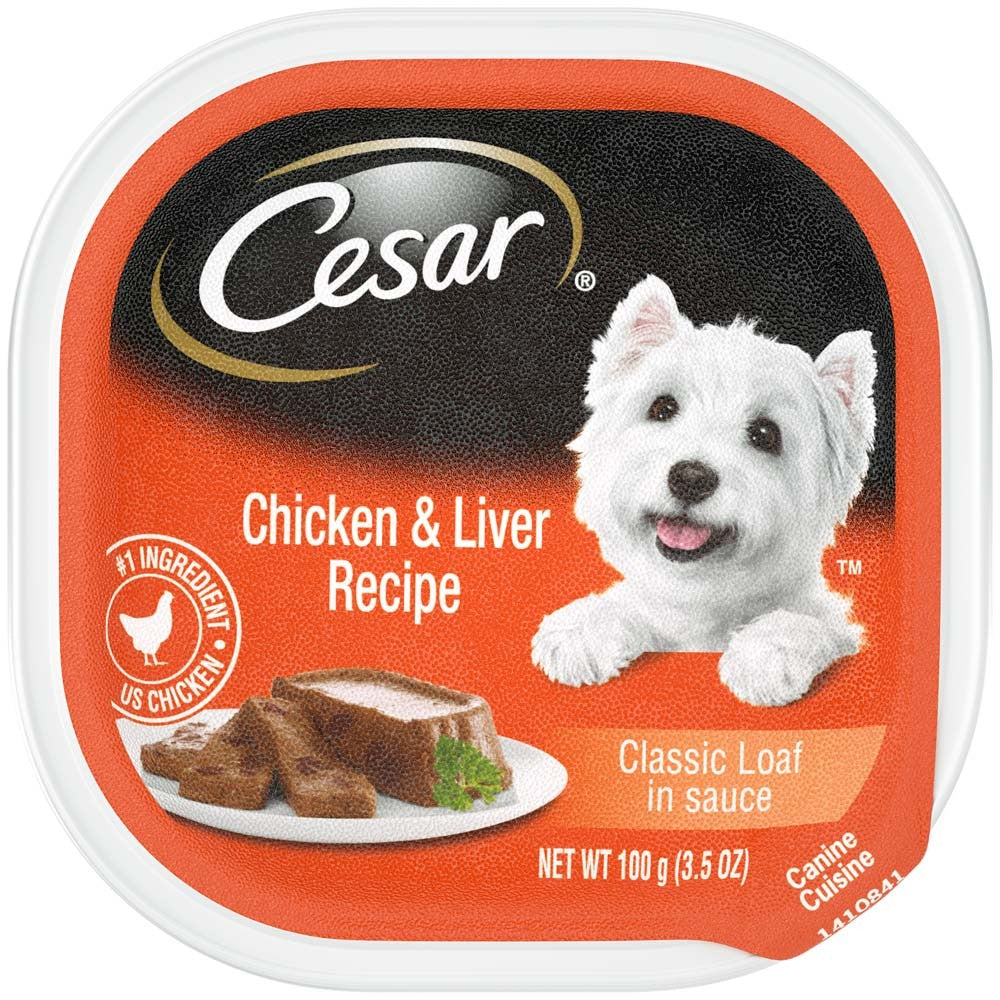 Cesar Classic Loaf in Sauce Adult Wet Dog Food Chicken & Liver (Case of 24)