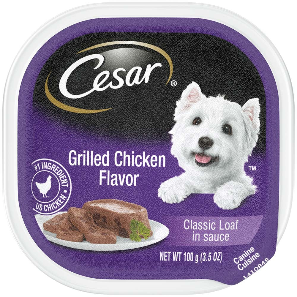 Cesar Classic Loaf in Sauce Adult Wet Dog Food Grilled Chicken (Case of 24)