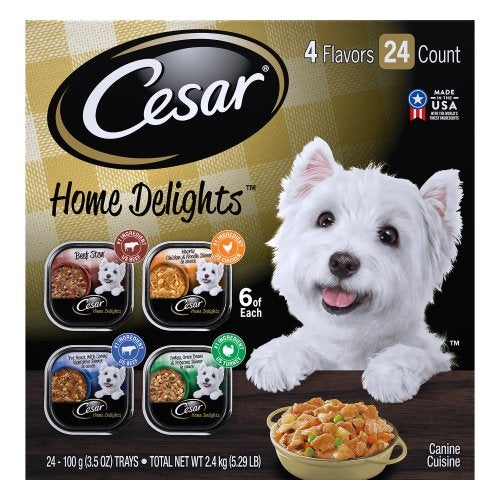 Cesar Filets in Gravy Adult Wet Dog Food Prime Rib (Case of 24)