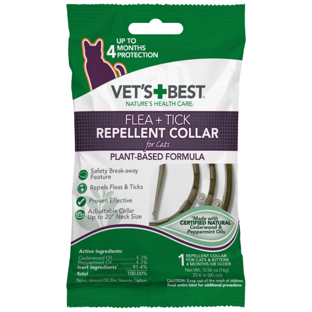 Vet's Best Flea  Tick Repellent Collar for Cats Plant Based Formula 1 ct
