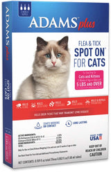 Adams Plus Flea & Tick Spot On for Cats & Kittens Over 5 lb