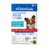 Adams Plus Flea & Tick Prevention Spot On for Dogs 3 month supply Clear -  Dogs 5 To 14 lb