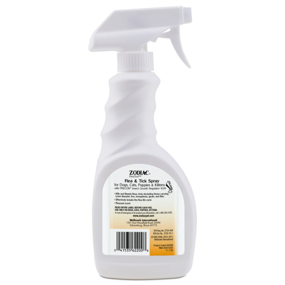Zodiac Flea  Tick Spray for Dogs, Cats, Puppies  Kittens 16 fl oz