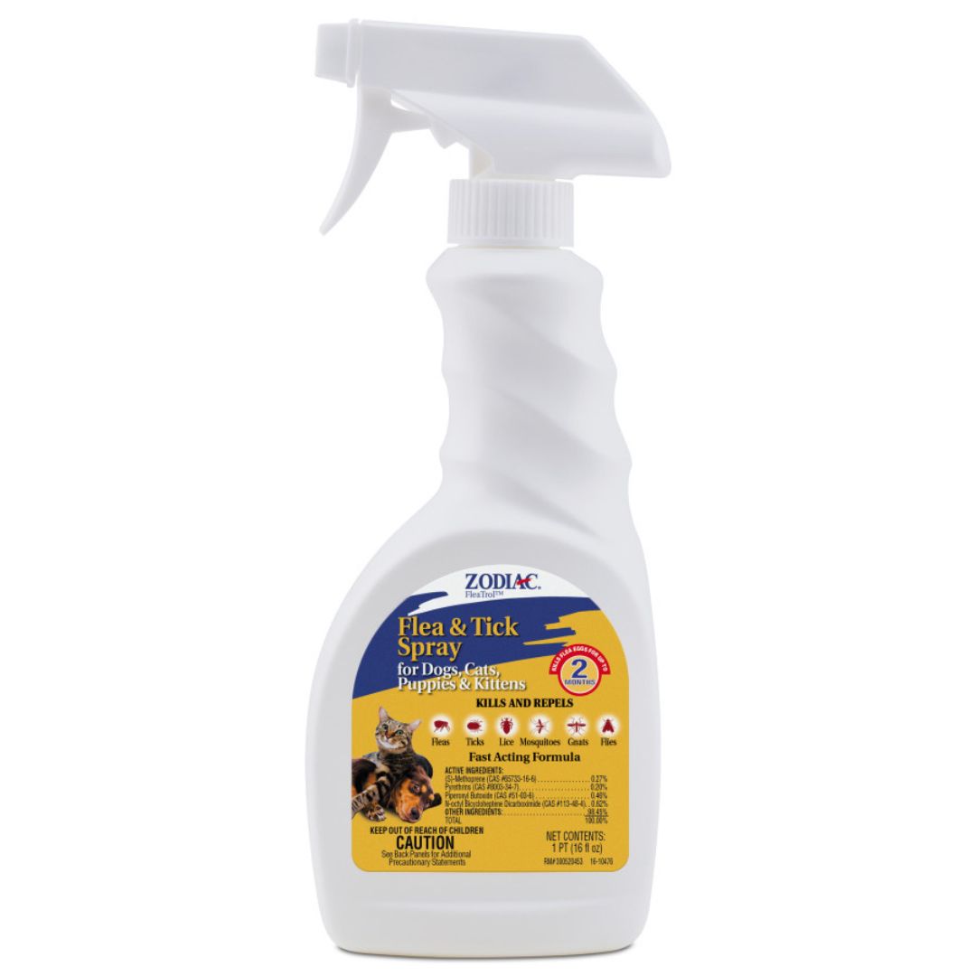 Zodiac Flea  Tick Spray for Dogs, Cats, Puppies  Kittens 16 fl oz