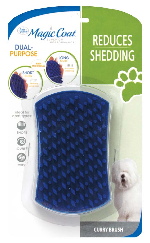 Four Paws Magic Coat Curry Brush for Dogs