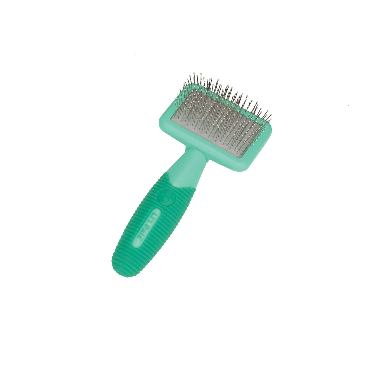 Lil Pals Slicker Dog Brush with Coated Tips Blue, Green Small