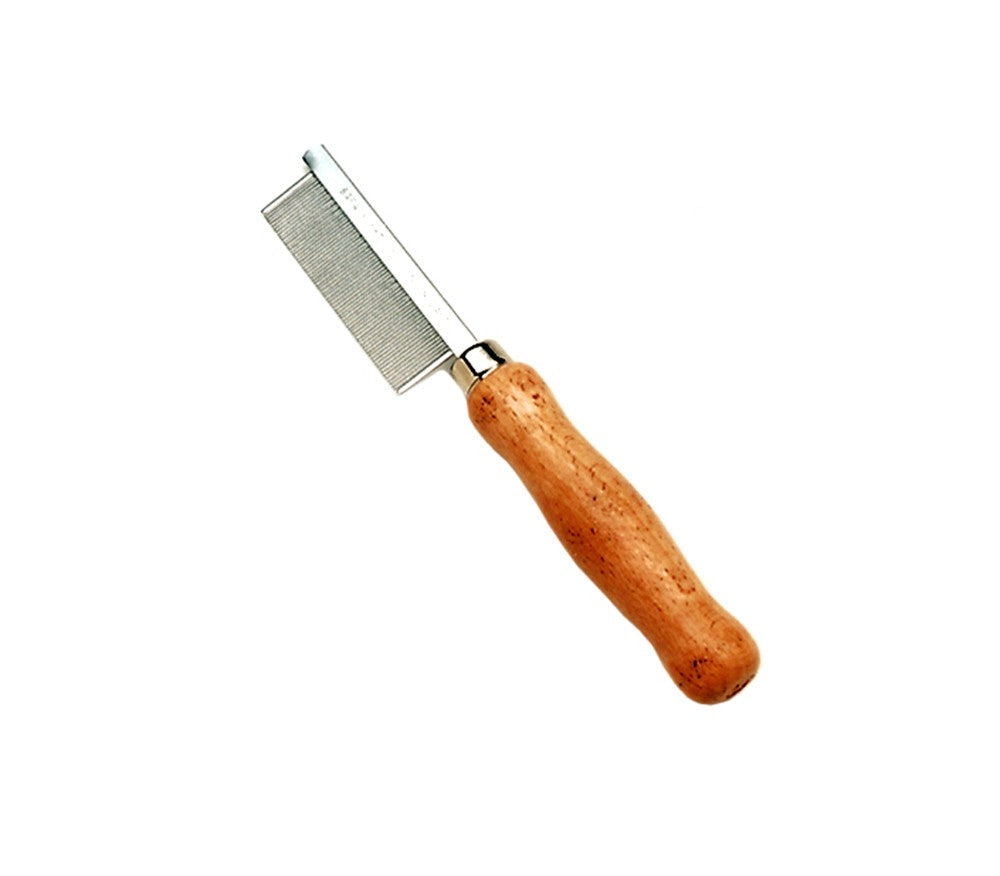 Safari Dog Flea Comb with Wooden Handle 1"