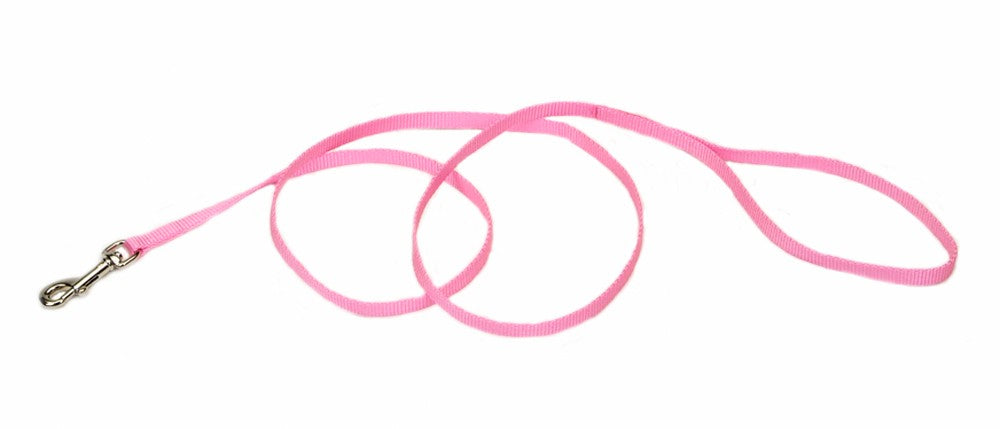 Coastal Single-Ply Nylon Dog Leash Pink Bright 3/8 In X 6 ft