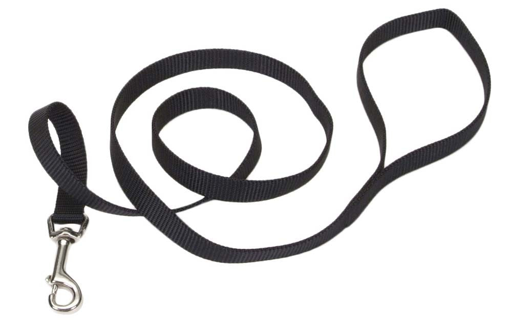Coastal Single-Ply Nylon Dog Leash Black 5/8 In X 6 ft