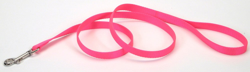 Coastal Single-Ply Nylon Dog Leash Neon Pink 3/4 In X 6 ft