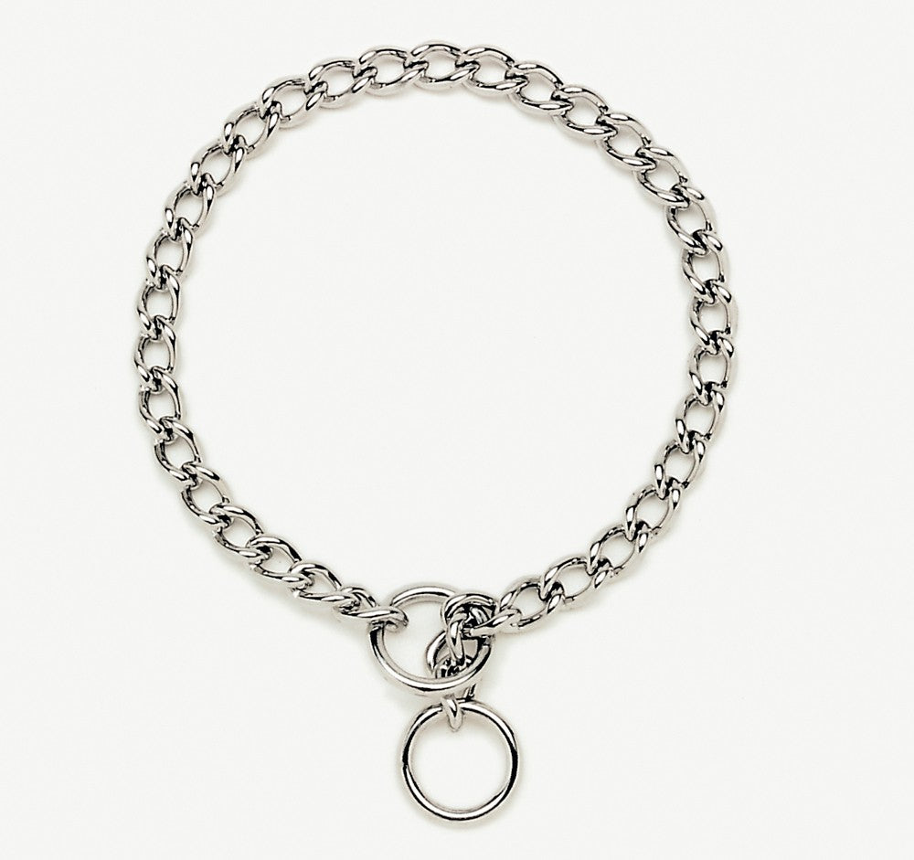 Titan Chain Training Dog Collar X-Fine Nickel, Chrome 1.5 mm X 12 in.