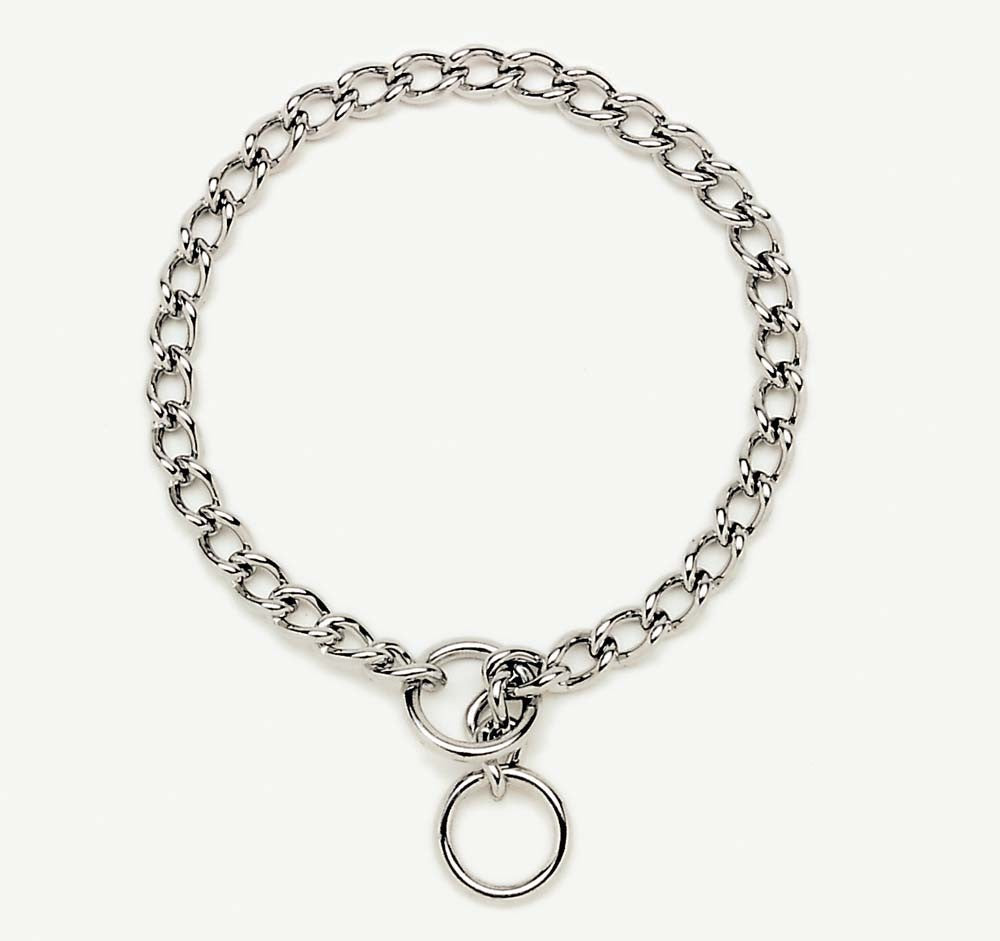 Titan Chain Training Dog Collar Medium Nickel, Chrome 2.5 mm X 18 in.
