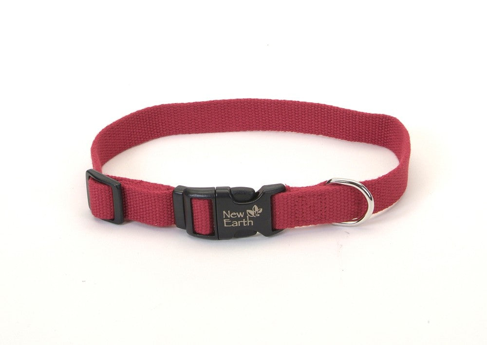 New Earth Soy Adjustable Dog Collar Cranberry 1 In X 18-26 in.