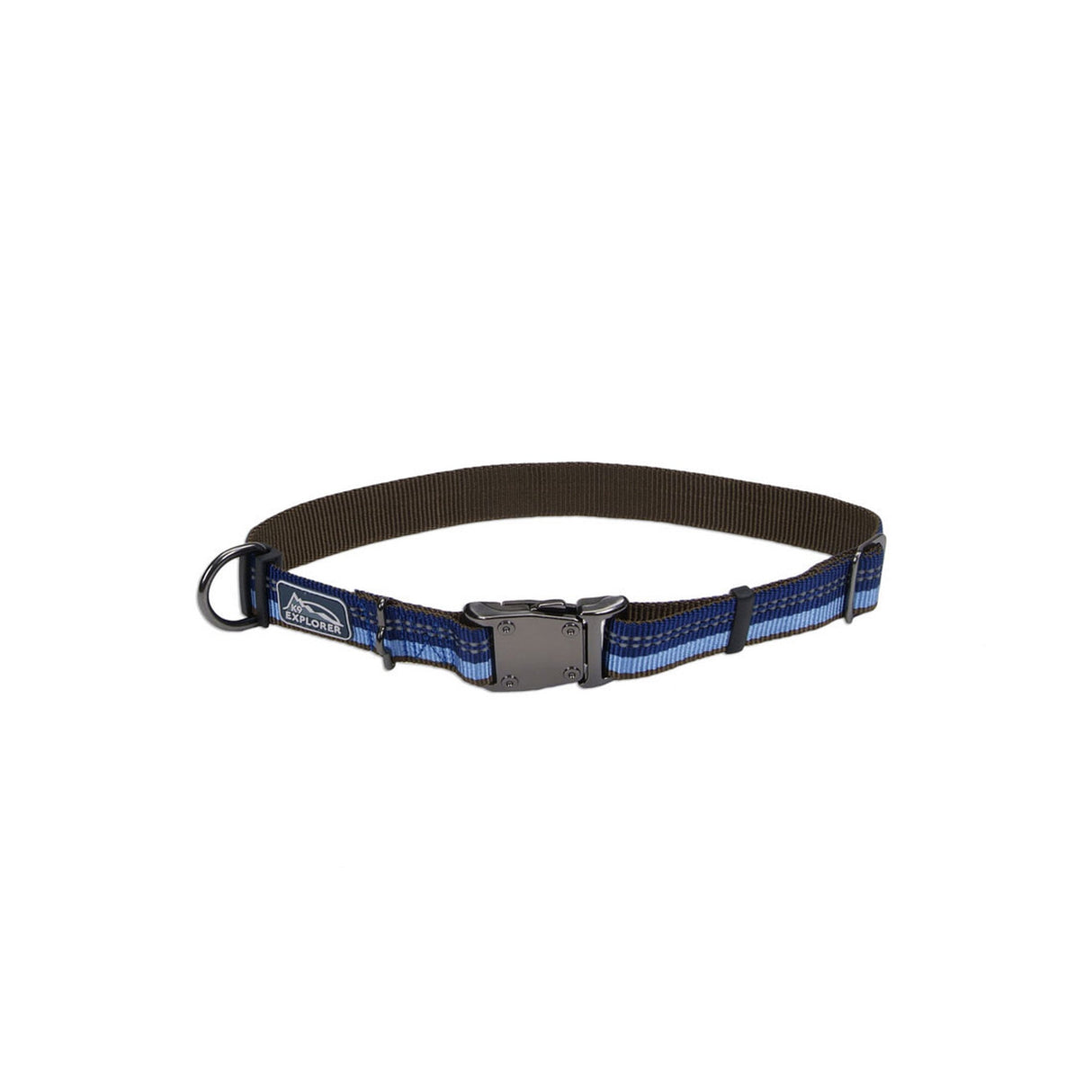 Coastal Products K9 Explorer Reflective Adjustable Dog Collar Sapphire - 12inch-18inch