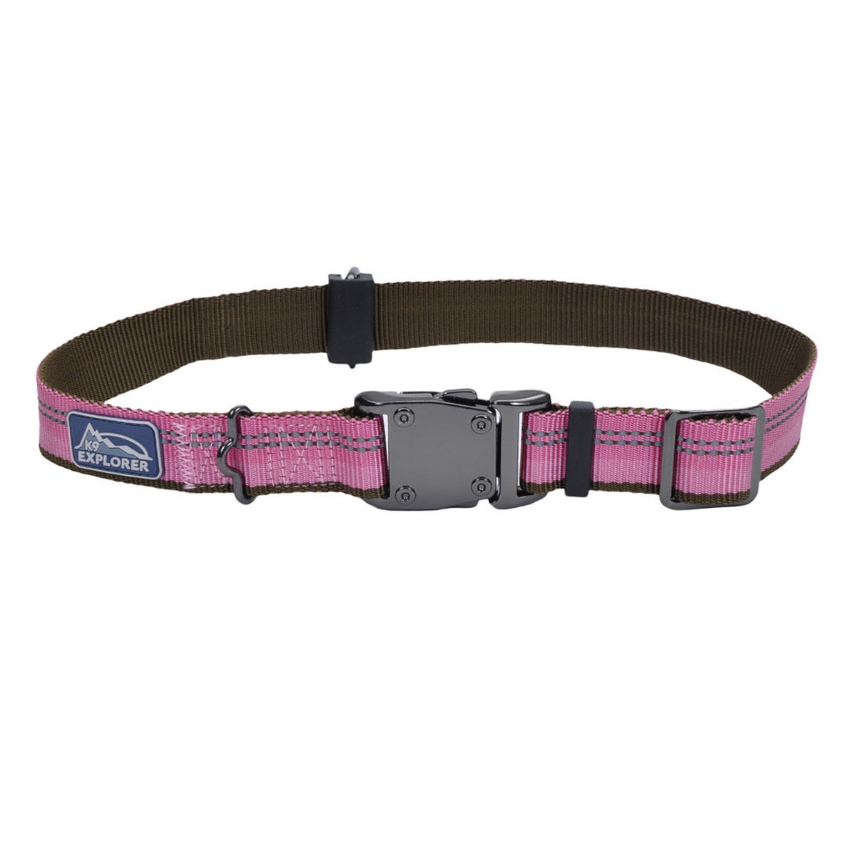 Coastal Products K9 Explorer Reflective Adjustable Dog Collar Rosebud - 18inch- 26inch