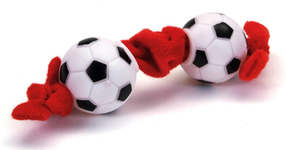 Lil Pals Plush and Vinyl Soccer ball Tug Toy Brown