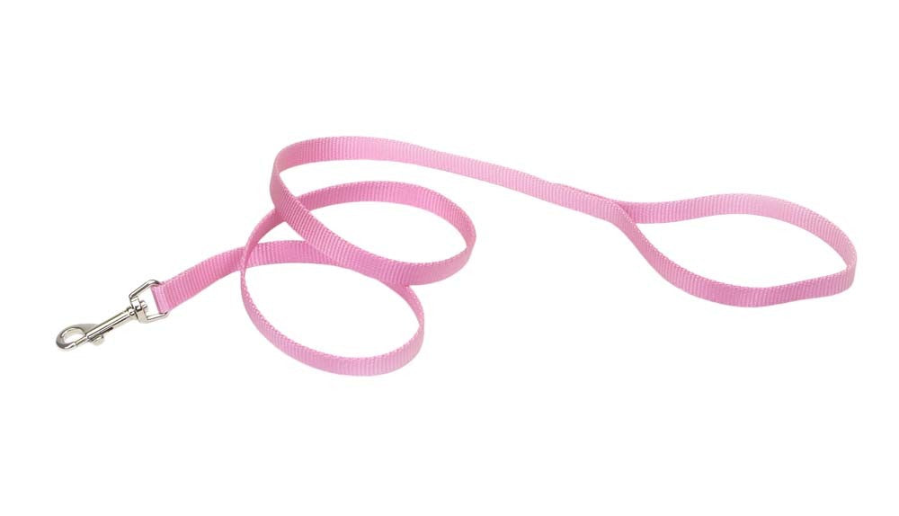 Coastal Single-Ply Nylon Dog Leash Pink Bright 5/8 In X 6 ft