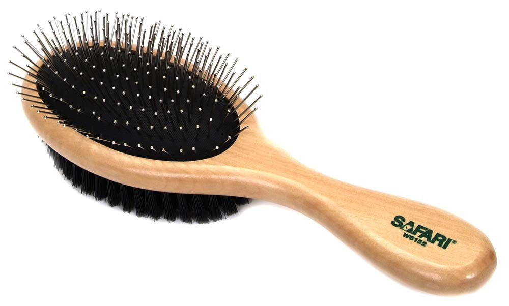 Safari Pin and Bristle Combo Dog Brush Green LG