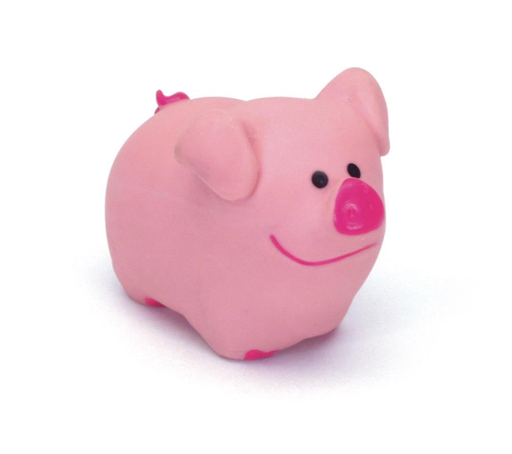Rascals Latex Pig Dog Toy Pink 2.75 in.