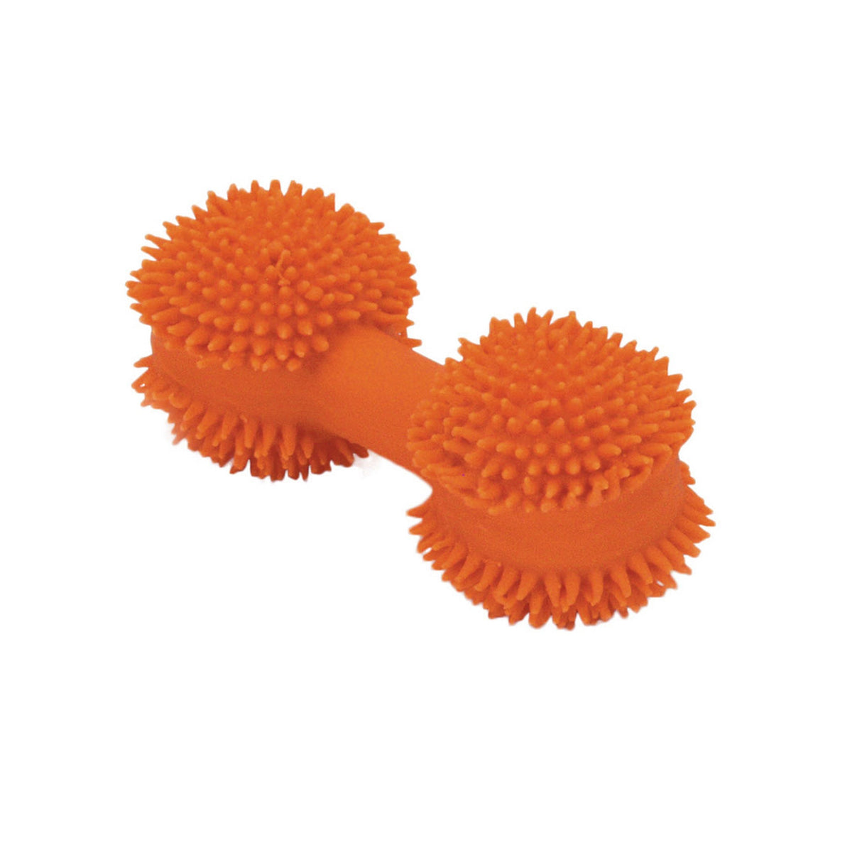 Rascals Latex Spiny Dumbbell Dog Toy Orange 3.5 in.