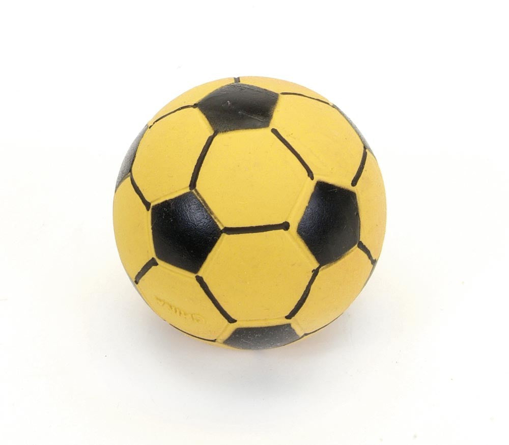 Rascals Latex Dog Toy Soccerball Yellow 3 in.