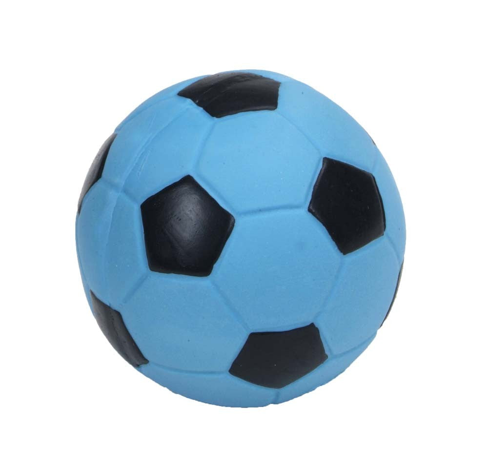Rascals Latex Dog Toy Soccerball Blue 3 in.