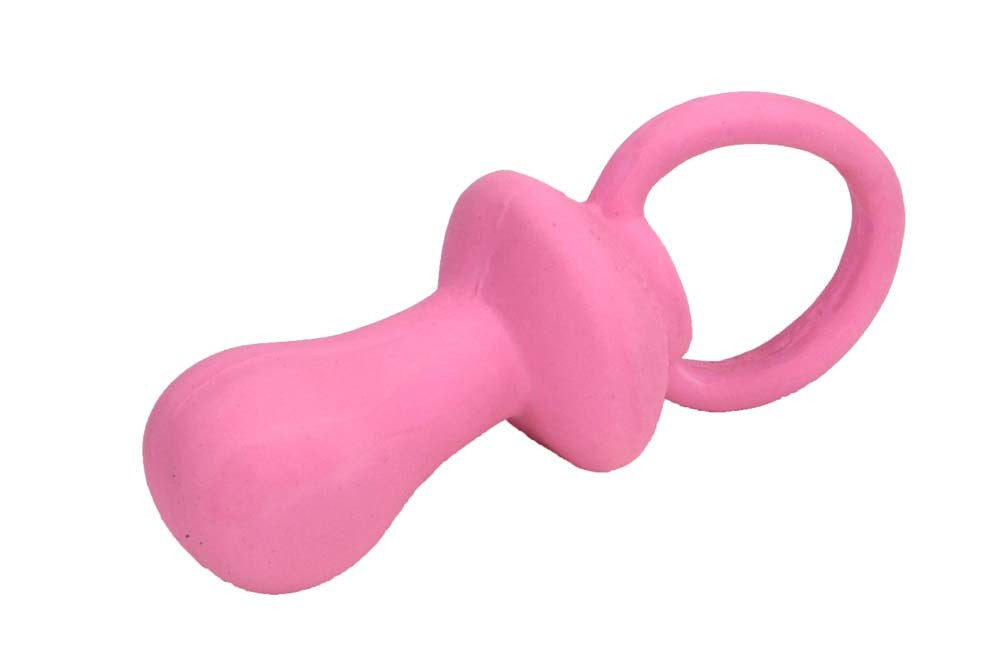 Rascals Latex Pacifier Dog Toy Pink 4.5 in.
