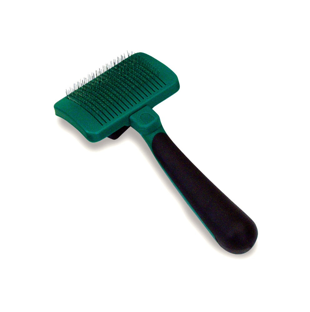 Safari Dog Self-Cleaning Slicker Brush Light Green/Dark Green Small