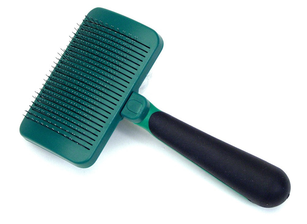 Safari Dog Self-Cleaning Slicker Brush Light Green/Dark Green Medium