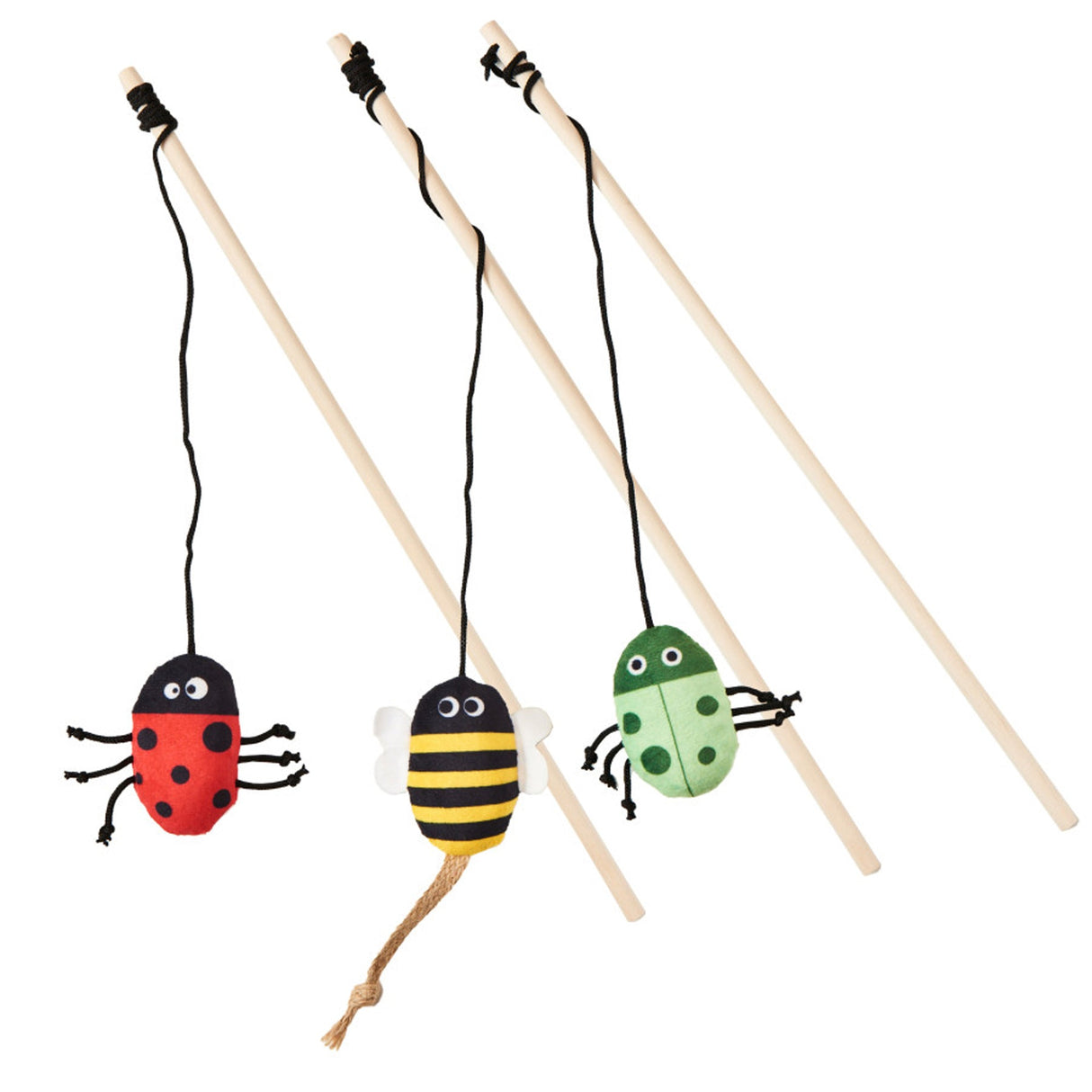 Earth Insect Teaser Wand Cat Toy-Made from recycled plastic bottles