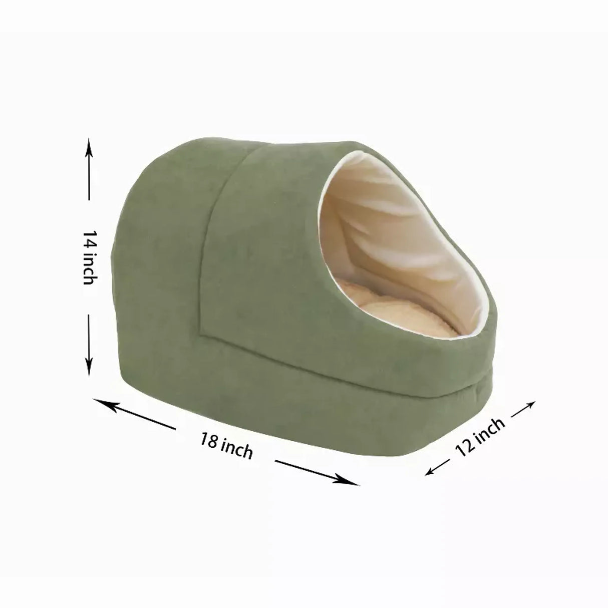 GOOPAWS Cat Cave for Cat and Warming Burrow Cat Bed, Pet Hideway Sleeping Cuddle Cave