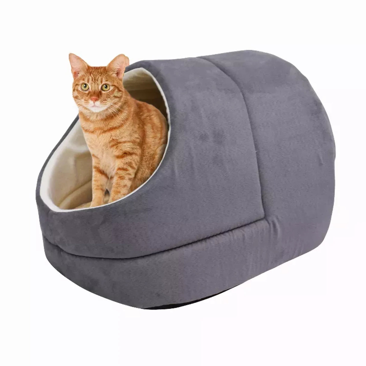 GOOPAWS Cat Cave for Cat and Warming Burrow Cat Bed, Pet Hideway Sleeping Cuddle Cave