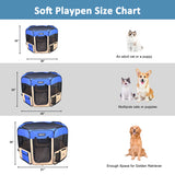 JESPET Pet Dog Playpens 36", 45" & 61" Portable Soft Dog Exercise Pen Kennel with Carry Bag for Puppy Cats Kittens Rabbits, Indoor/Outdoor Use