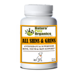 All Shins & Grins Capsules - Antioxidant Super Food Bone, Eye, Teeth & Skin Support Dog & Cat Vitamins