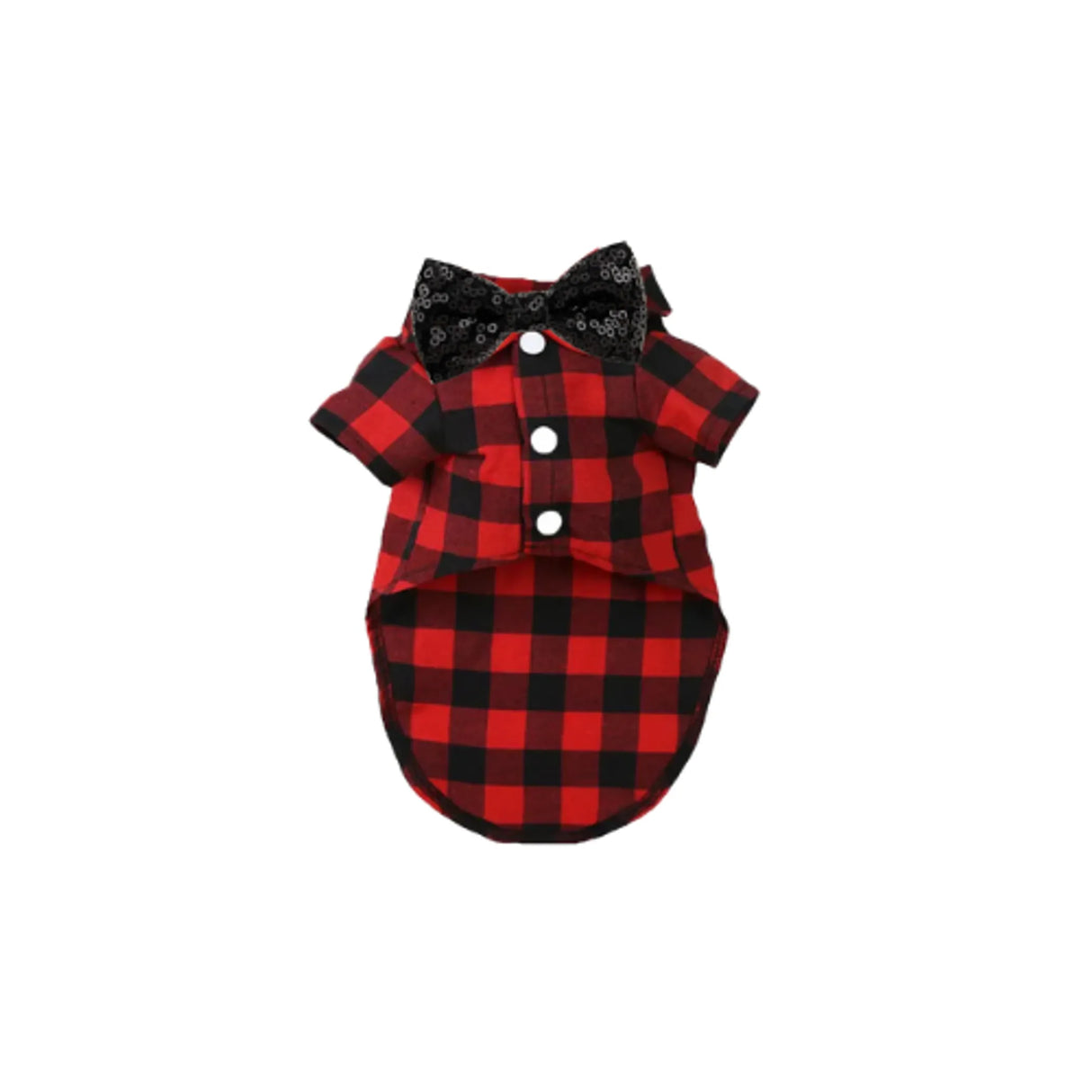 My Fancy Buffalo Plaid Bowtie Dog Shirt