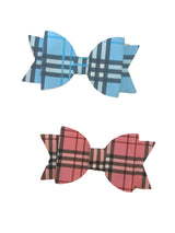 Plaid Vegan Letherette Dog Hair Barrette