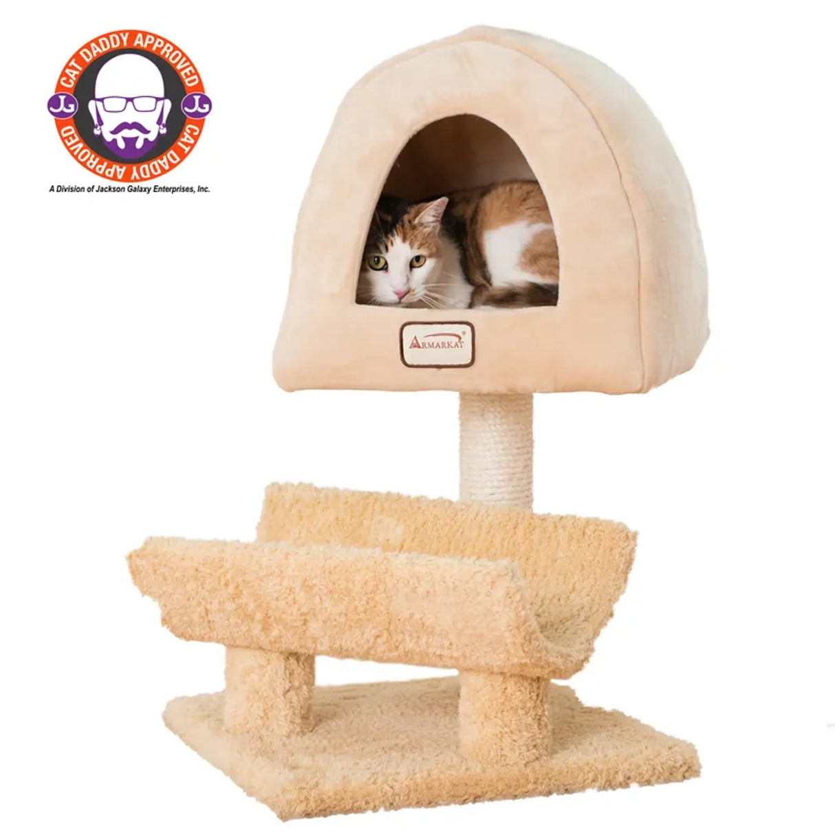 Armarkat Cat Condo, Real Wood Cat Scratching Post