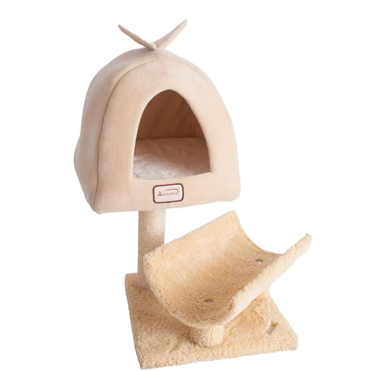 Armarkat Cat Condo, Real Wood Cat Scratching Post