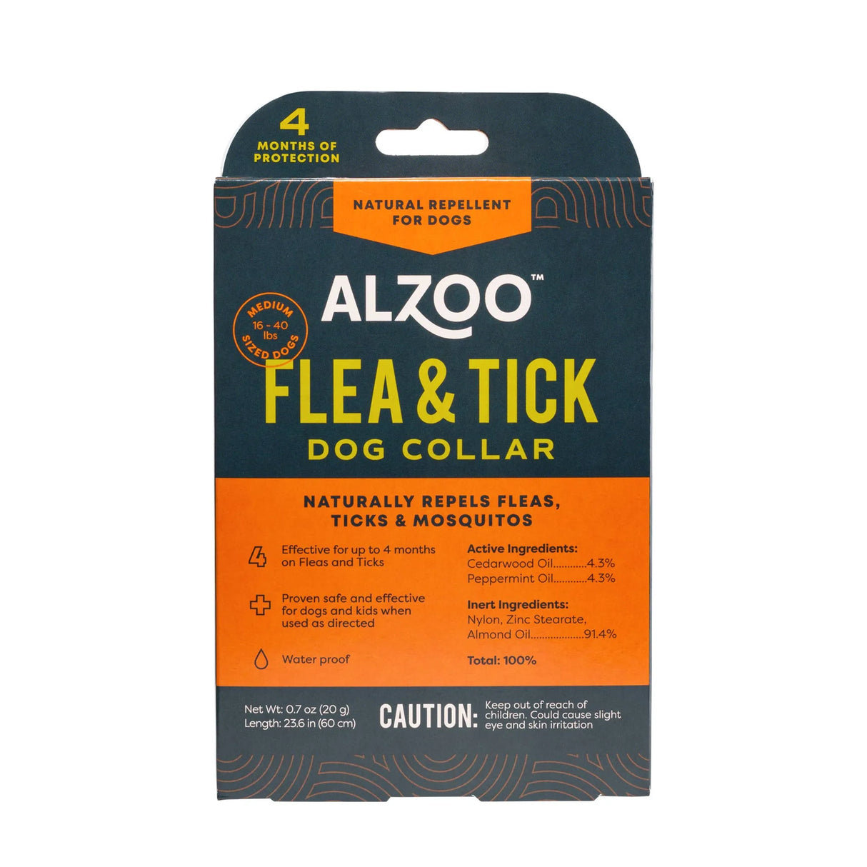 ALZOO Plant-Based Flea & Tick Collar Medium Dog