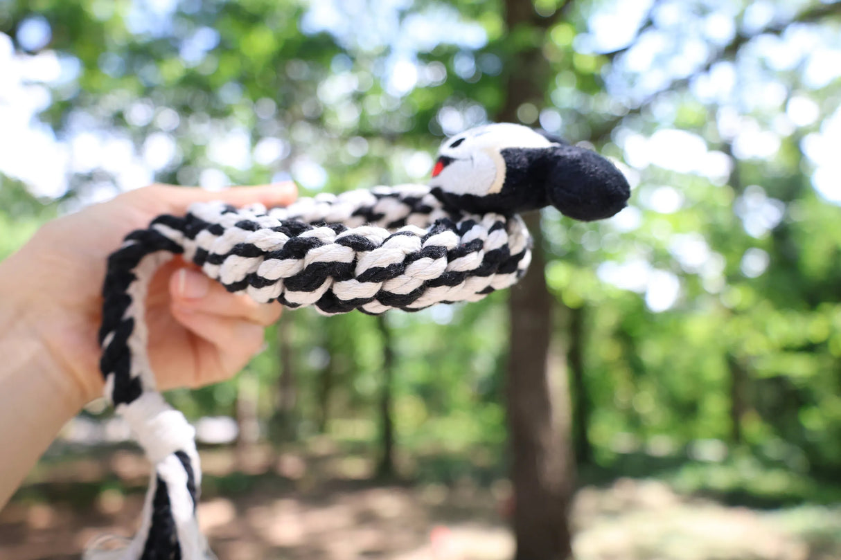 Eco-Mickey Dog Rope Toy| Macrame Dog Tug Toys | Dog Chew Toy